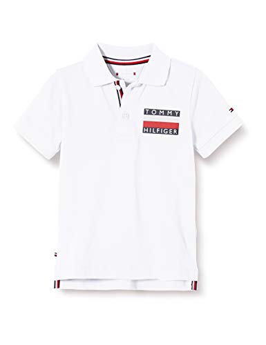 Tommy Hilfiger Baby Boy Tommy Polo S/s Camiseta, Blanco (White Yaf), Talla única (Talla del Fabricante: 80) para Bebés