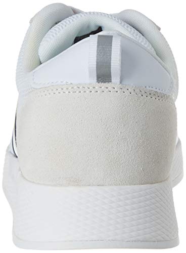 Tommy Hilfiger Flexi Tommy Jeans Flag Sneaker, Zapatillas para Hombre, Blanco (White Ybs), 43 EU