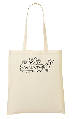 ToteWorld Go Vegan! Meat Is Murder Bolso De Mano Bolsa De La Compra