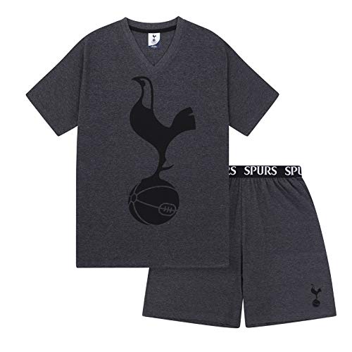 Tottenham Hotspur FC - Pijama Corto para Hombre - Producto Oficial - Gris - Pequeña