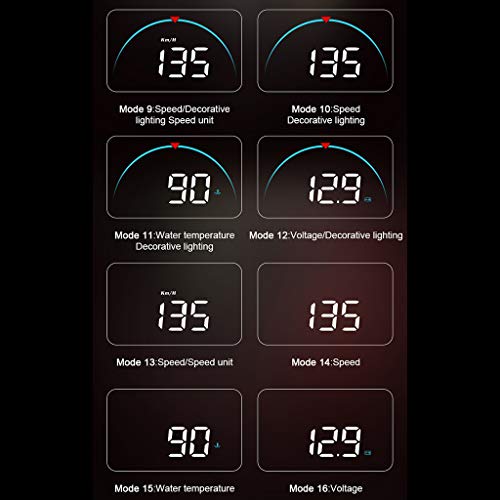 Toygogo Car-Styling Hud Head Up Display Car Proyector KM/H mph 3.5x2.1x1inch