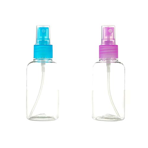 Transparente Botella de Spray Plástico, Botellas de Pulverización de Plástico, Bote Spray Pulverizador para Vacaciones, Viajes de Negocios, Maquillaje, Limpieza - 6 Piezas (75 ML)