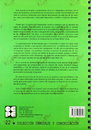 Tratamiento de la Voz. Manual Práctico: Manual PrÃ¡ctico: 22 (Lenguaje y comunicación)