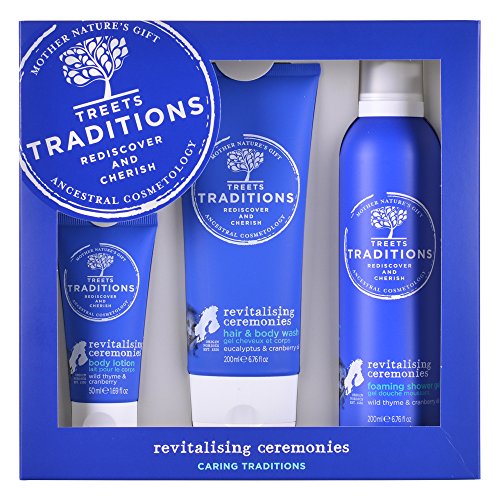 TREETS REVITALISING Ceremonies CHAMPU LOCION Corporal 50ML + Gel DE BAÑO Espuma 200ML Unisex Adulto, Negro, Único