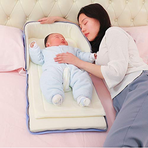 TRGCJGH Cuna Plegable para Bebé Cama De Parachoques Portátil para Niños Capazo De Viaje Cápsula para Dormir Transpirable Nido para Bebés Cuna para Tumbona,Red