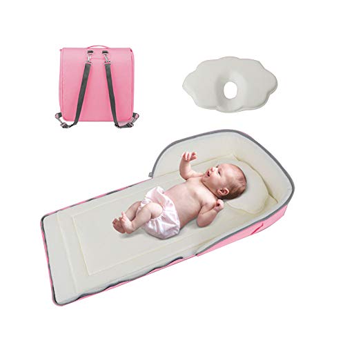 TRGCJGH Cuna Plegable para Bebé Cama De Parachoques Portátil para Niños Capazo De Viaje Cápsula para Dormir Transpirable Nido para Bebés Cuna para Tumbona,Red