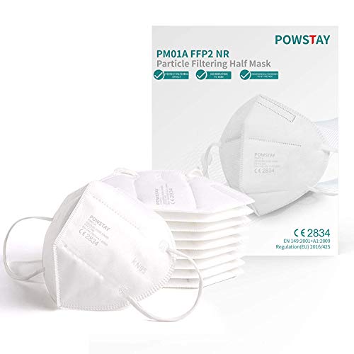 TU COVER - Powstay PM01A mascarilla filtrante de partículas FFP2 NR, 10 unidades