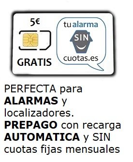 tualarmasincuotas.es Tarjeta Sim Prepago con 5 Euros y Multiformato | con Recarga Automática Opcional | para Móviles Alarmas Relojes Inteligentes gsm 2g/3g/4g | Sim Card de Datos