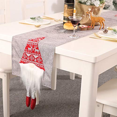 TUANZI Squisito Runner da tavolo Barba Preciosa muñeca Camino de Mesa Decoración de Navidad for el hogar Regalo Restaurantes Bandera de la Tabla per Feste, ristoranti e attività all'aperto