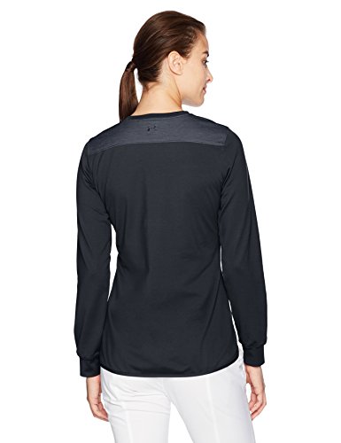 Under Armor Coldgear Reactor Camisa de Manga Larga híbrida con Media Cremallera para Mujer, Mujer, Color Negro (001)/Negro, tamaño Small