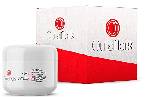 UV Gel Trifasico 3en1 15ml + Primer 15ml sin acido + Limpiador para uñas 100ml Cherry | Para uñas de gel de Outlet Nails