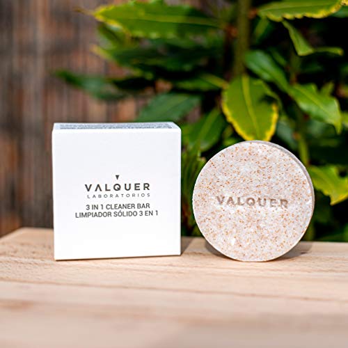 Válquer Limpiador Facial Sólido 3 en 1 con Exfoliente Natural Vegetal 50 g