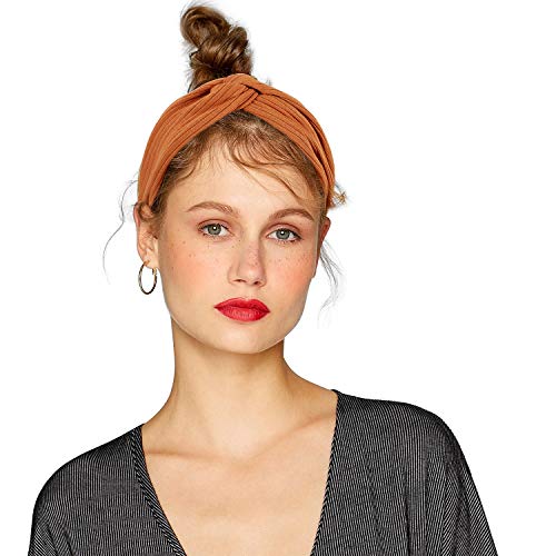 vamei Diademas para Mujeres Flor Criss Cross Anudado Elástico Banda para el Cabello Stretchy Head Wrap Twisted Accesorios para el Cabello Lindo cabeza Wraps (6pack flor) (C)