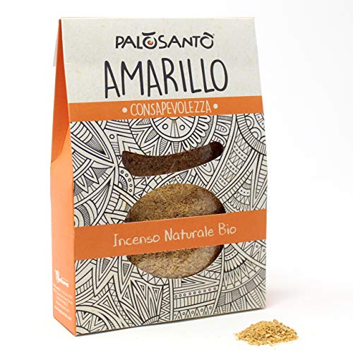 Virutas de Palo Santo - Variedad Amarillo 80 Gr - Incienso Natural y Original de Calidad chamánica, Perfume para Yoga, meditación, relajación, purificación - Bursera Graveolens