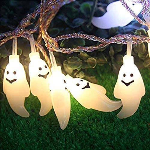 Viste Decoraciones de Halloween, 1.2M 10LED luces de cadena fantasma de Halloween decoración, luces de cadena de decoración de Halloween de miedo for Halloween decoración del partido al aire libre Cel