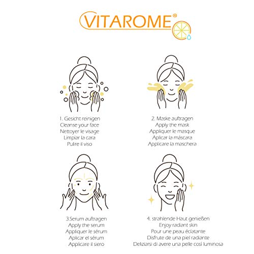 Vitarome - Sérum con vitamina C VITAMINE para estimular de forma natural la síntesis del colágeno, sin parabenos, 50 ml