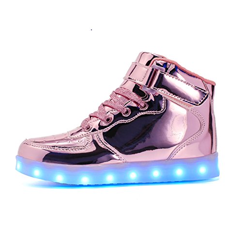 Voovix LED Zapatos con Mando a Distancia para Niñas (Rosa01,36)