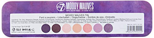 W7 Moody mauves lata 7pc ojos paleta de colores, 7 g