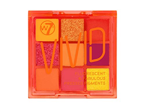 W7 | Pressed Pigment Palette | Vivid Pressed Pigment Palette - Outrageous Orange | 9 Shades