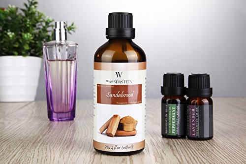 Wasserstein 4 oz Aceite Esencial de Sándalo, 100% puro y natural por