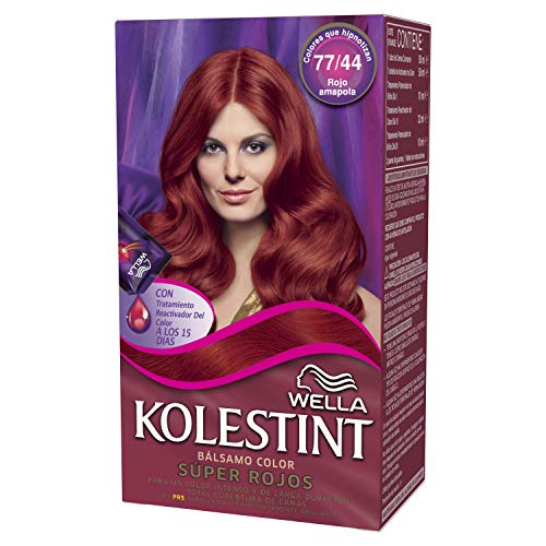 Wella Kolestint Tinte De Cabello Kit, Tono 7744 Rojo Cobrizo 210 g