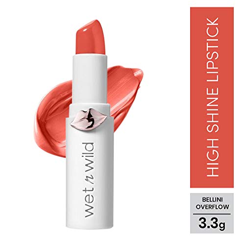 Wet n Wild Megalast Lipstick - Bellini Overflow (Shine Finish), 3 Unidades, 21 g, Único