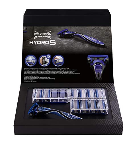 Wilkinson Sword Ffp ECO box Pack Hydro 5 - Kit de afeitado manual con maquinilla de afeitar de 5 hojas para hombre + 11 recambios de cuchillas, cuidado masculino