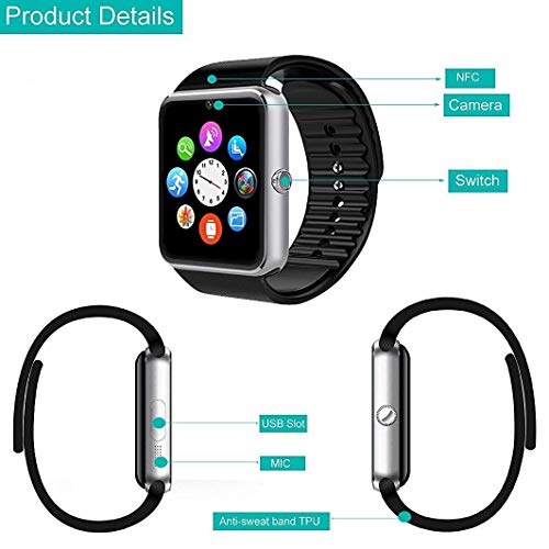 Willful Smartwatch, Reloj Inteligente Android con Ranura para Tarjeta SIM,Pulsera Actividad Inteligente para Deporte, Reloj Iinteligente Hombre Mujer, Reloj de Fitness con Podómetro Cronómetros