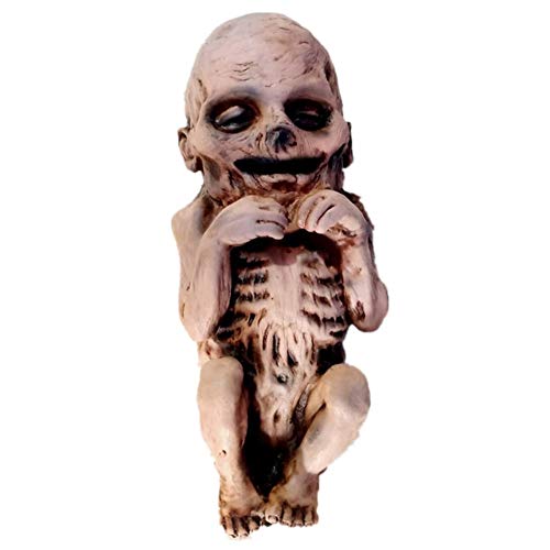 Wxq Látex Scary Zombie Baby Paquete De 2 Bebé Animado Zombie Scary Ghost Babies Doll Haunted Fancy Doll Halloween Decoración De Halloween Props Suministros