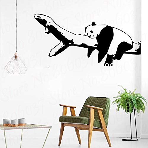 wZUN Lindo Panda Pegatinas de Pared de Dibujos Animados para habitación de niños Dormitorio decoración de la Sala de Estar Etiqueta engomada del hogar 85X43cm