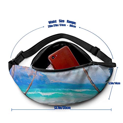 XCNGG Bolso de Cintura Corriente Bolso de Cintura de Ocio Bolso de Cintura Bolso de Cintura de Moda Casual Waist Bag Summer Beach Theme For Men Women Running Travel Fashionable Fanny Pack