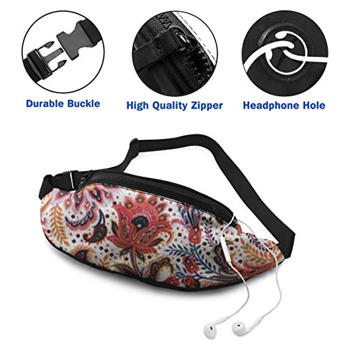 XCNGG Bolso de cintura corriente bolso de cintura de ocio bolso de cintura bolso de cintura de moda Psychedelic Leaves Fanny Packs for Women and Men Waist Bag Adjustable Belt for Outdoors Workout, Tra