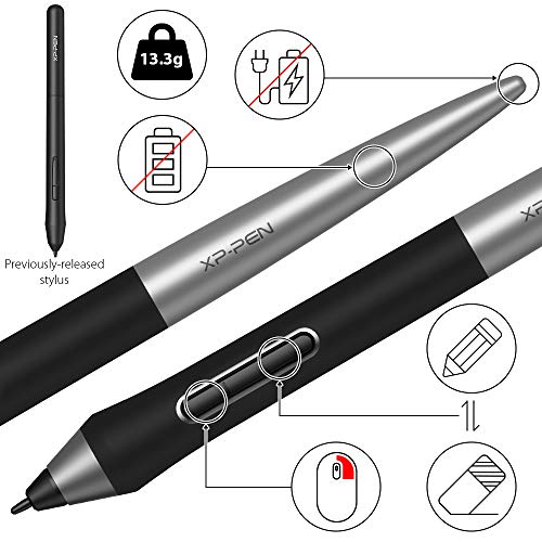 XP-PEN Deco Pro_S Tableta Gráfica de Dibujo Profesional con Lápiz Pasivo de 8192 Niveles a La Presión 9 x 5 Pulgadas con 8 Teclas de Acceso Directo Compatibles para Windows y Mac