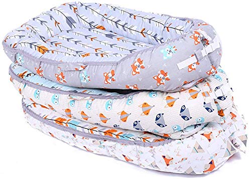 XRZY Tapicería para bebés, Baby Nest Cocoon, algodón para Dormir Adecuado para una Cama de Viaje o una cápsula para Dormir cómoda 45X80cm