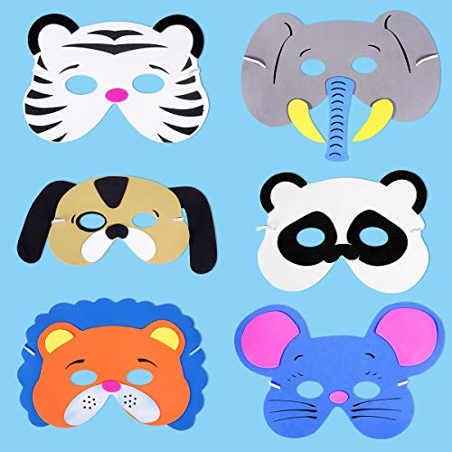 YeahiBaby Máscara de Espuma de Animales Surtidos para los niños Fiesta de cumpleaños favores de Vestir Costume-12pcs