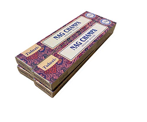 YesMandala Incienso Tulasi - Nag Champa - 4 Cajas x 15g -