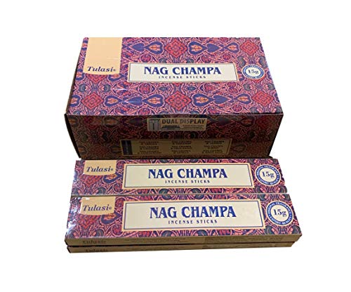 YesMandala Incienso Tulasi - Nag Champa - 4 Cajas x 15g -