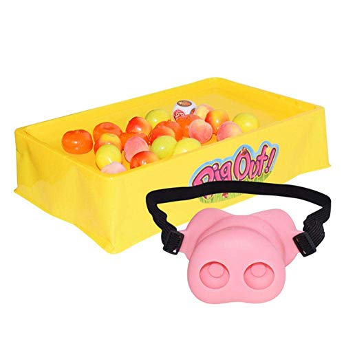 Yiyu Diversión Cerdo Nariz Tricky máscara Animal de Juguete Pig out Cosplay con el elástico Cubo Padre Interactivo del niño Playset Regalo de cumpleaños for niños y Adultos x (Color : Pink)