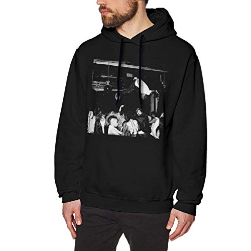 Ytdbh Sudadera con Capucha Hombre, Gentle Tees Playboi Carti Die Lit Men's No Pocket Hooded Sweatshirt Black