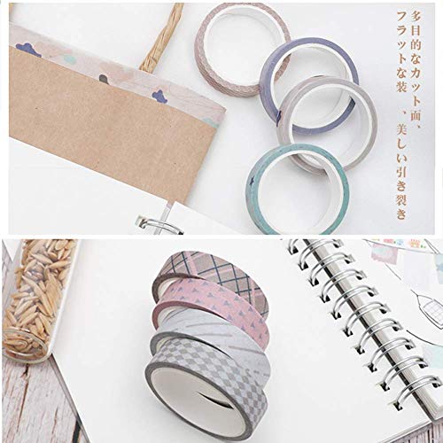 Yubbaex Washi Tape Set cinta adhesiva decorativa Washi Glitter Adhesivo de Cinta Decorativa para DIY Crafts Scrapbooking 24 Rollos