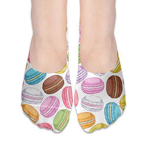 YudoHong Crew Sock Macarons Printed Pattern Unisex Over the Calf Tube Socks