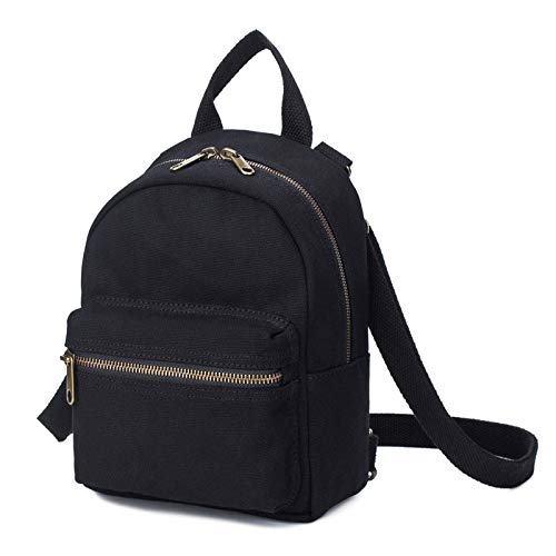 YUIOP Mochila Literaria Mujer Bolso Casual Simple Algodón Lona Mini Mochila Tela Bolsa Mujer