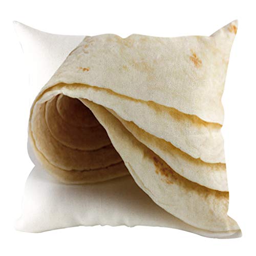 YWLINK Con Estilo Y Comodo Estampado De Burrito Mexicano, Almohada De Felpa Corta, Sofá, Estera, Juego De DecoracióN para El Hogar(con ExclusióN De Almohada) Regalo del Dia De La Madre