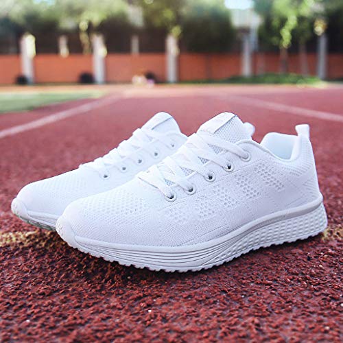 Zapatillas de Deporte Respirable para Correr Deportes Zapatos Running Cojines de Aire Calzado Mecedora Net para Estudiante Volar Zapatos Deportivas de Mujer Gimnasia Ligero Sneakers Atletismo riou