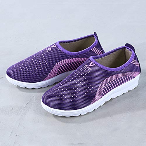 Zapatillas de Deportivos de Running para Mujer Gimnasia Ligero Sneakers Zapatos Casuales Transpirables de Fondo Plano Deporte Zapatos Perezosos Comodas riou