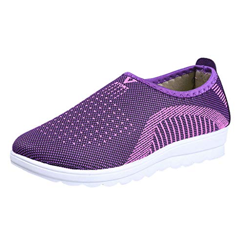 Zapatillas de Deportivos de Running para Mujer Gimnasia Ligero Sneakers Zapatos Casuales Transpirables de Fondo Plano Deporte Zapatos Perezosos Comodas riou