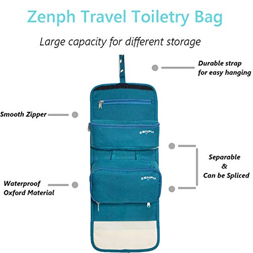 Zenph Bolsa de Cosméticos Bolsa de Artículos de Tocador Artículos de Baño Colgantes Almacenamiento a Prueba de Agua Plegable al Aire Libre Viaje de Negocios Viajes Hombres y Mujeres