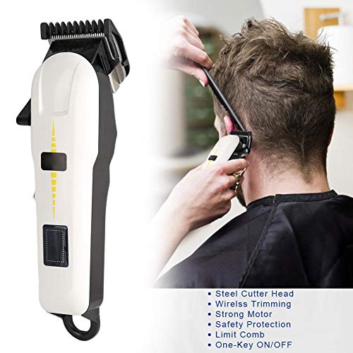 Zerodis 110-240V LED Screen Hair Clipper Electric Haircut Trimmer Hair Clippers Set Hair Cut Trimmers Herramienta de peluquería para Uso Familiar(Enchufe de la UE)