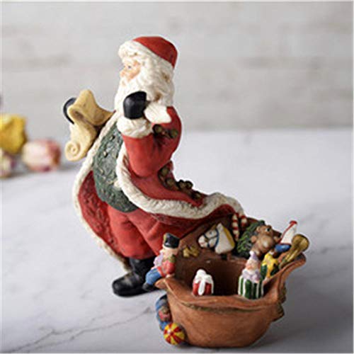 ZHANGYUGE Escultura,Decoración De La Figura De Navidad Cerámica Pintada A Mano Santa Claus Decoración De Vacaciones Regalo Decoración del Hogar