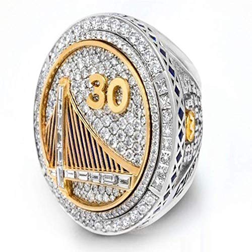 ZJL Europa Y América Anillo Masculino, 2015 Golden State Warriors Europa Y América Campeonato Mundial de la Nba Replica Ring Size 9-12 para Joyas para Hombres, 1011